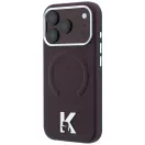 Karl Lagerfeld Grained Embossed Ring & Kameo Logo Apple iPhone 18 Pro Max / 17 Pro Max tok, MagSafe, lila-ezüst