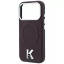 Karl Lagerfeld Grained Embossed Ring & Kameo Logo Apple iPhone 18 Pro Max / 17 Pro Max tok, MagSafe, lila-ezüst