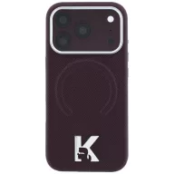   Karl Lagerfeld Grained Embossed Ring & Kameo Logo Apple iPhone 18 Pro / 17 Pro tok, MagSafe, lila-ezüst