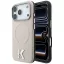 Karl Lagerfeld Grained Embossed Ring & Kameo Logo Apple iPhone 18 Pro Max / 17 Pro Max tok, MagSafe, bézs-ezüst