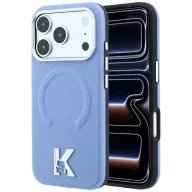   Karl Lagerfeld Grained Embossed Ring & Kameo Logo Apple iPhone 18 Pro Max / 17 Pro Max tok, MagSafe, kék-ezüst
