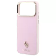   Guess Saffiano Small 4G & Classic Logo Apple iPhone 18 Pro Max / 17 Pro Max tok, MagSafe, rózsaszín