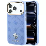   Guess Peony 4G Small Logo Apple iPhone 18 Pro Max / iPhone 17 Pro Max hátlap tok, MagSafe, kék-arany