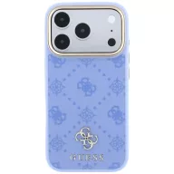   Guess Peony 4G Small Logo Apple iPhone 18 Pro Max / iPhone 17 Pro Max hátlap tok, MagSafe, kék-arany