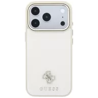   Guess Saffiano Small 4G & Classic Logo Apple iPhone 18 Pro Max / iPhone 17 Pro Max tok, MagSafe, bézs-arany