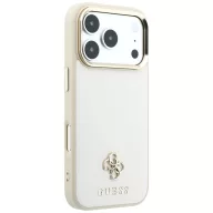   Guess Saffiano Small 4G & Classic Logo Apple iPhone 18 Pro Max / iPhone 17 Pro Max tok, MagSafe, bézs-arany