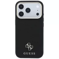   Guess Saffiano Small 4G & Classic Logo Apple iPhone 18 Pro / iPhone 17 Pro tok, MagSafe, fekete-arany