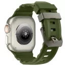 Tech-Protect Motion Apple Watch 44/45/46/49mm gumis szilikon szíj, zöld