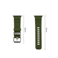  Tech-Protect Motion Apple Watch 44/45/46/49mm gumis szilikon szíj, zöld