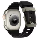 Tech-Protect Motion Apple Watch 44/45/46/49mm gumis szilikon szíj, fekete
