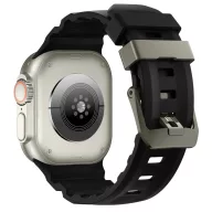   Tech-Protect Motion Apple Watch 44/45/46/49mm gumis szilikon szíj, fekete