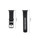 Tech-Protect Motion Apple Watch 44/45/46/49mm gumis szilikon szíj, fekete