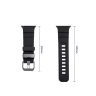   Tech-Protect Motion Apple Watch 44/45/46/49mm gumis szilikon szíj, fekete