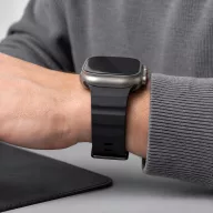   Tech-Protect Motion Apple Watch 44/45/46/49mm gumis szilikon szíj, fekete