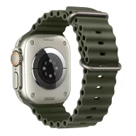   Tech-Protect Iconband Pro Apple Watch 44/45/46/49mm gumis szilikon szíj, zöld