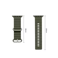   Tech-Protect Iconband Pro Apple Watch 44/45/46/49mm gumis szilikon szíj, zöld