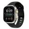 Tech-Protect Silicone Line Apple Watch 44/45/46/49mm gumis szilikon szíj, fekete