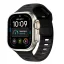 Tech-Protect Silicone Line Apple Watch 44/45/46/49mm gumis szilikon szíj, fekete