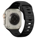 Tech-Protect Silicone Line Apple Watch 44/45/46/49mm gumis szilikon szíj, fekete