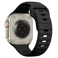   Tech-Protect Silicone Line Apple Watch 44/45/46/49mm gumis szilikon szíj, fekete
