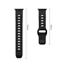 Tech-Protect Silicone Line Apple Watch 44/45/46/49mm gumis szilikon szíj, fekete