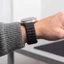 Tech-Protect Silicone Line Apple Watch 44/45/46/49mm gumis szilikon szíj, fekete