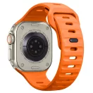 Tech-Protect Silicone Line Apple Watch 44/45/46/49mm gumis szilikon szíj, narancs