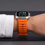   Tech-Protect Silicone Line Apple Watch 44/45/46/49mm gumis szilikon szíj, narancs
