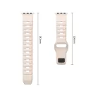 Tech-Protect Silicone Line Apple Watch 44/45/46/49mm gumis szilikon szíj, bézs