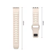   Tech-Protect Silicone Line Apple Watch 44/45/46/49mm gumis szilikon szíj, bézs