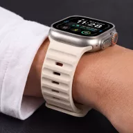   Tech-Protect Silicone Line Apple Watch 44/45/46/49mm gumis szilikon szíj, bézs