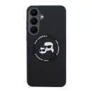 Karl Lagerfeld Liquid Silicone Double Heads Samsung Galaxy S26 FE tok, MagSafe, fekete