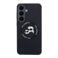  Karl Lagerfeld Liquid Silicone Double Heads Samsung Galaxy S26 FE tok, MagSafe, fekete