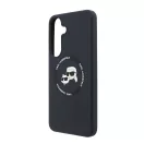 Karl Lagerfeld Liquid Silicone Double Heads Samsung Galaxy S26 FE tok, MagSafe, fekete