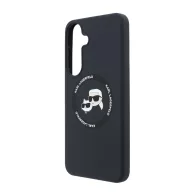   Karl Lagerfeld Liquid Silicone Double Heads Samsung Galaxy S26 FE tok, MagSafe, fekete