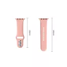 Tech-Protect Silicone Apple Watch 8 / 9 / 10 / 11 / 12 / SE / Ultra (44/45/46/49mm) szíj, szilikon, rózsaszín