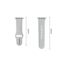 Tech-Protect Silicone Apple Watch 8 / 9 / 10 / 11 / 12 / SE / Ultra (44/45/46/49mm) szíj, szilikon, szürke