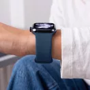 Tech-Protect Silicone Apple Watch 8 / 9 / 10 / 11 / 12 / SE / Ultra (44/45/46/49mm) szíj, szilikon, sötétkék