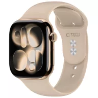   Tech-Protect Silicone Apple Watch 8 / 9 / 10 / 11 / 12 / SE / Ultra (44/45/46/49mm) szíj, szilikon, bézs