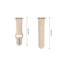 Tech-Protect Silicone Apple Watch 8 / 9 / 10 / 11 / 12 / SE / Ultra (44/45/46/49mm) szíj, szilikon, bézs
