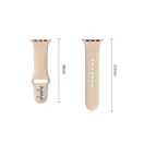 Tech-Protect Silicone Apple Watch 8 / 9 / 10 / 11 / 12 / SE (40/41/42mm) szíj, szilikon, bézs