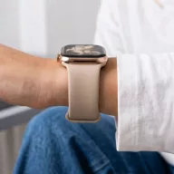   Tech-Protect Silicone Apple Watch 8 / 9 / 10 / 11 / 12 / SE (40/41/42mm) szíj, szilikon, bézs