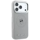 Karl Lagerfeld Point & Choupette Sketch Apple iPhone 18 Pro / 17 Pro tok, MagSafe, szürke-ezüst