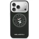 Karl Lagerfeld Point & Choupette Sketch Apple iPhone 18 Pro / 17 Pro tok, MagSafe, fekete-ezüst