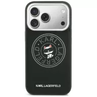   Karl Lagerfeld Point & Choupette Sketch Apple iPhone 18 Pro Max / 17 Pro Max tok, MagSafe, fekete-ezüst