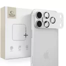 Tech-Protect Glass Camfull Fit+ Apple iPhone 18 Pro Max lencsevédő üvegfólia, kamerasziget-védő, fehér