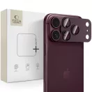 Tech-Protect Glass Camfull Fit+ Apple iPhone 18 Pro lencsevédő üvegfólia, kamerasziget-védő, burgundi
