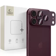   Tech-Protect Glass Camfull Fit+ Apple iPhone 18 Pro lencsevédő üvegfólia, kamerasziget-védő, burgundi