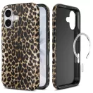 Tech-Protect Lamano Apple iPhone 17 hátlap tok, MagSafe, Exotic Touch, leopárd minta