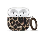 Tech-Protect Lamano Airpods 5 / Airpods 4 tok karabinerrel, Exotic Touch, leopárd minta